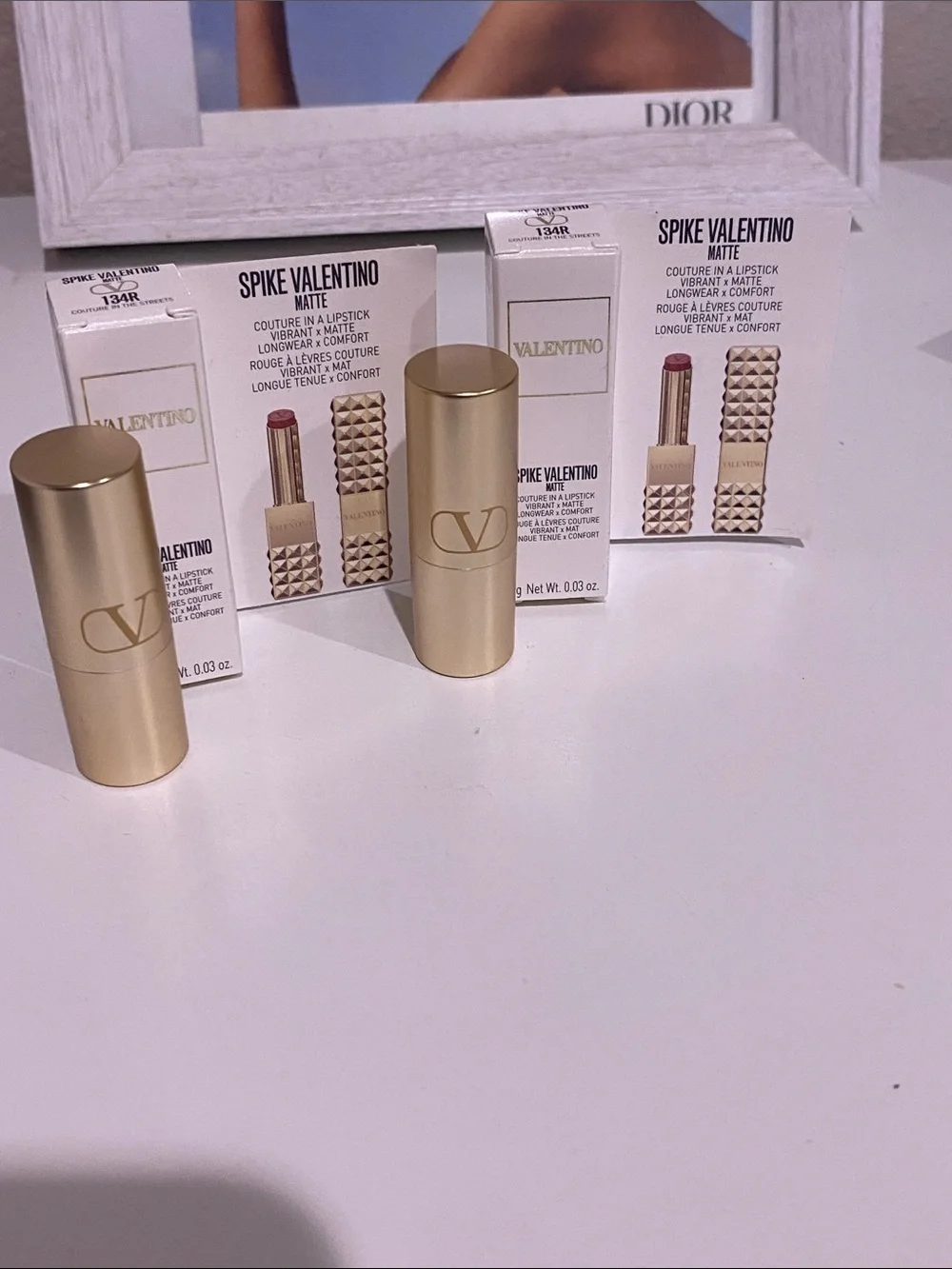Valentino Matte Lipstick MATTE 134R set of 2